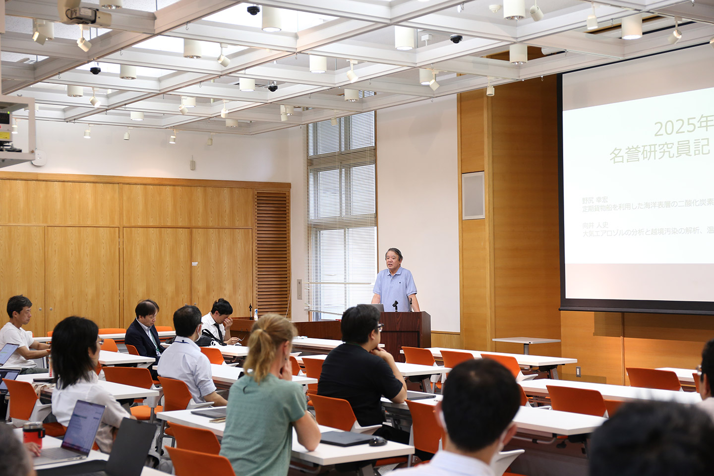 野尻氏のスピーチの様子